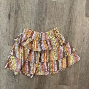 Roxy Multi Colored Stripe Mini Skirt M EUC